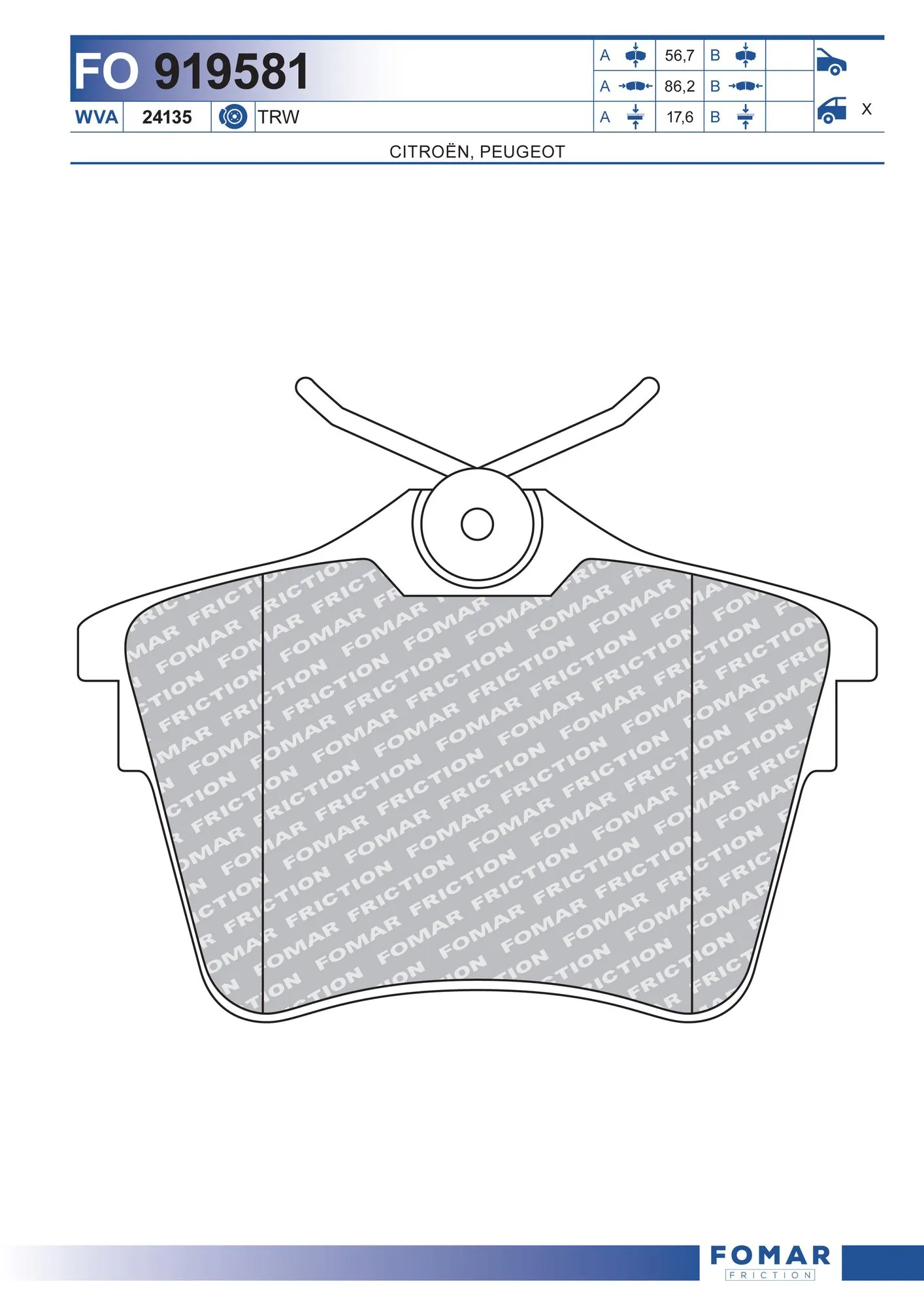 Brake Pad Set, disc brake